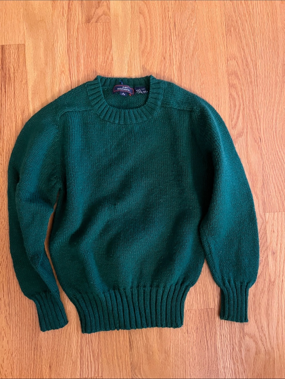 Vintage Carl Michaels  Green youth Sweater size small
